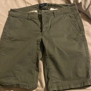 American Eagle Outfitters Olive Stretch Shorts